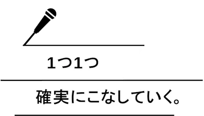 1つ1つ確実にこなしていく